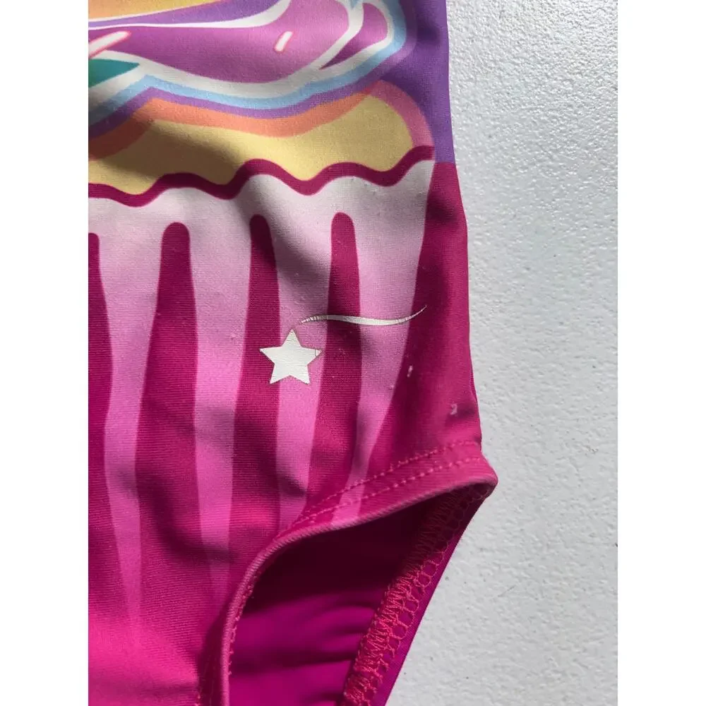 Destira Birthday Unicorn Leotard Size XS Pink Cupcake